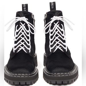 PROENZA SCHOULER - Calf Hair Lug Sole Combat Boots
